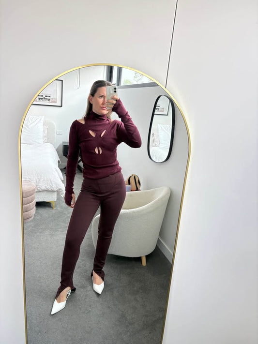 Dion Lee Maroon Set - size 8/S