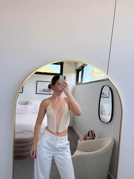 Dion Lee Crochet Corset Top - size XS