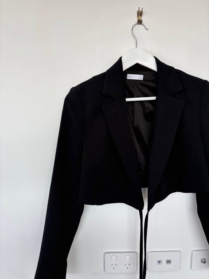 Kookai Cropped Blazer Top - size 36