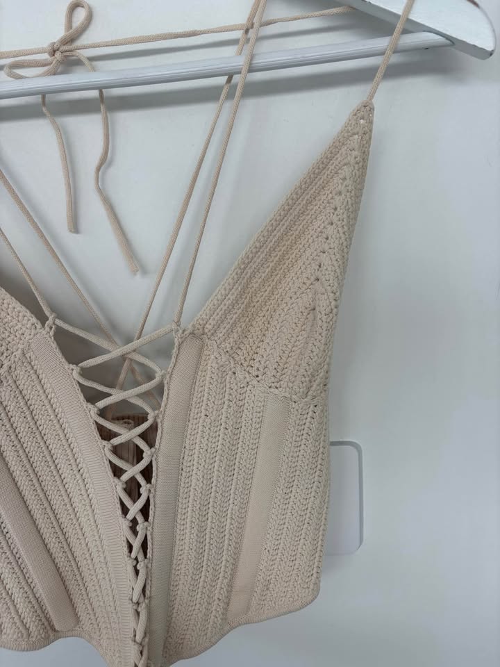 Dion Lee Crochet Corset Top - size XS