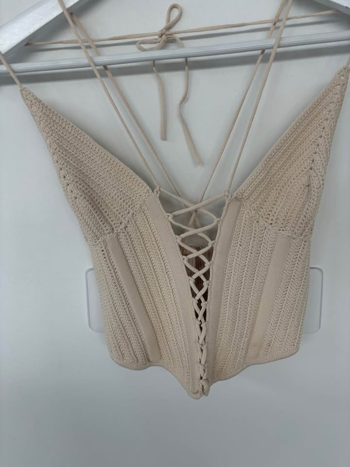 Dion Lee Crochet Corset Top - size XS