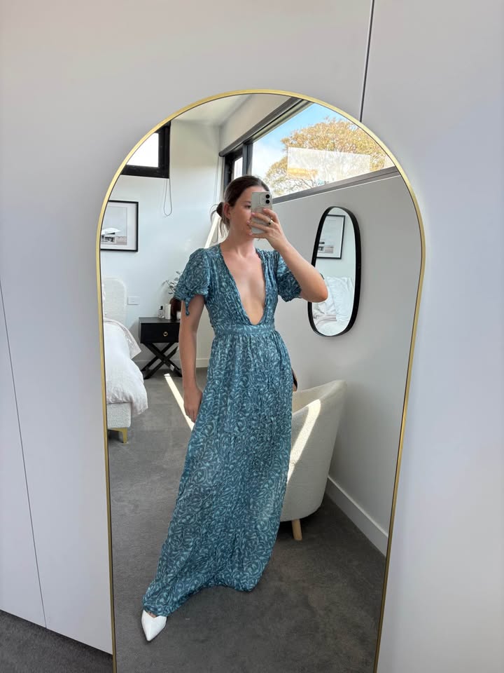 Hannah Silk Maxi Dress - size 1