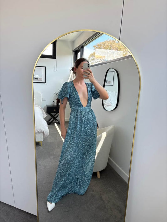 Hannah Silk Maxi Dress - size 1