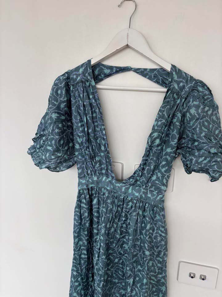 Hannah Silk Maxi Dress - size 1
