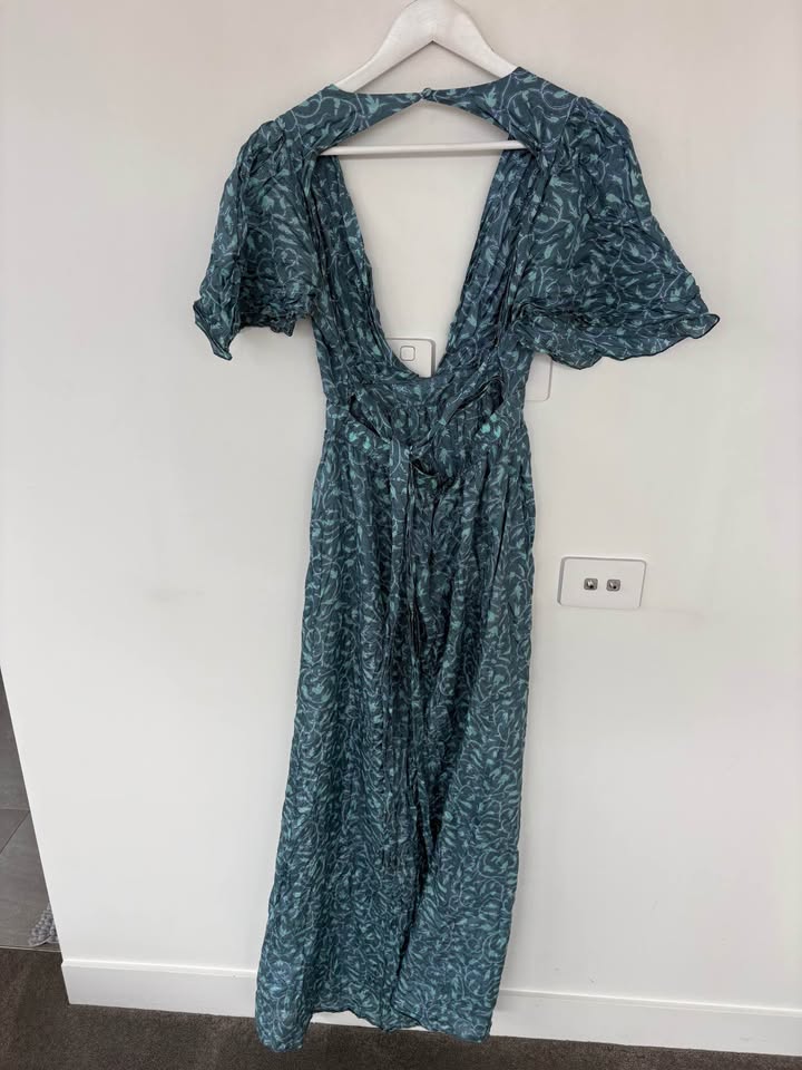 Hannah Silk Maxi Dress - size 1