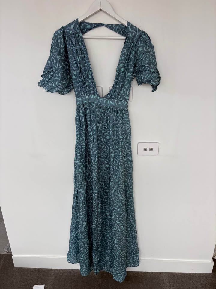 Hannah Silk Maxi Dress - size 1