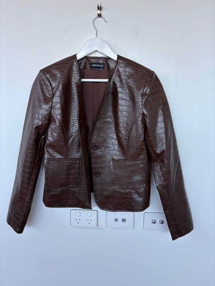 Lamarque Faux Leather Brown Set - size medium