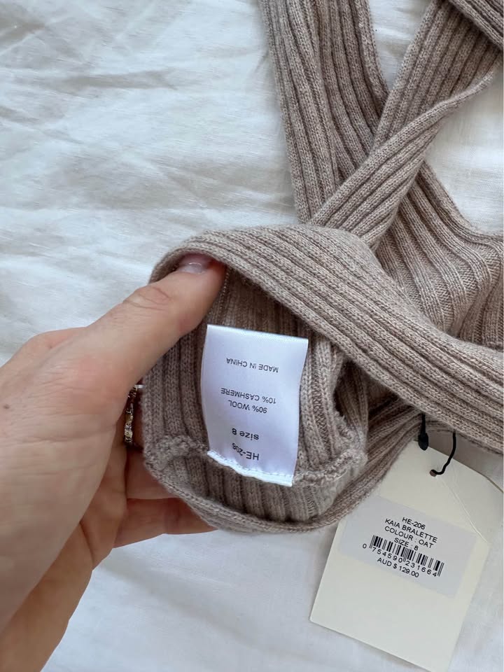Henne Wool Cashmere Top - size 8