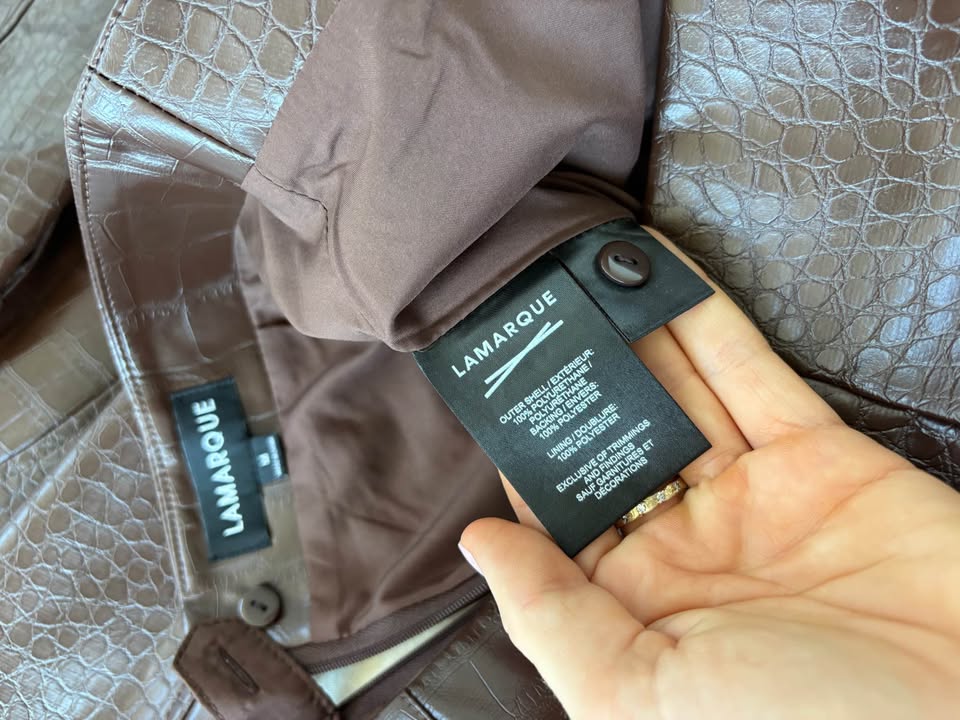 Lamarque Faux Leather Brown Set - size medium
