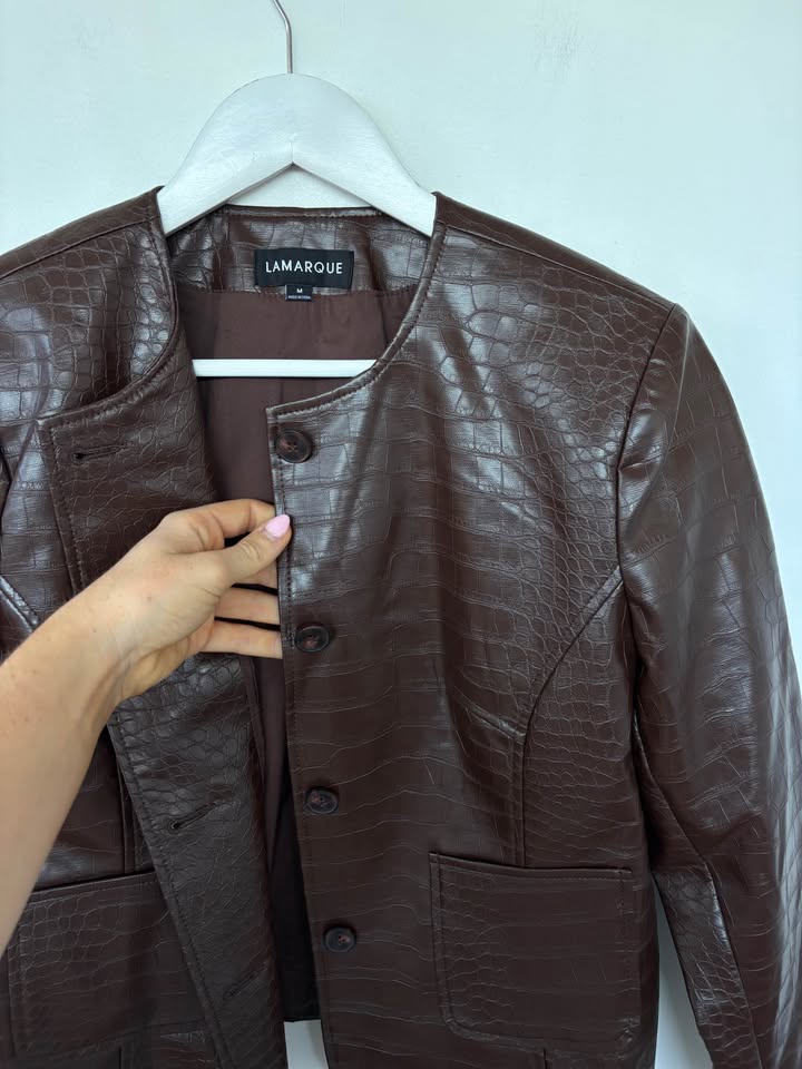 Lamarque Faux Leather Brown Set - size medium