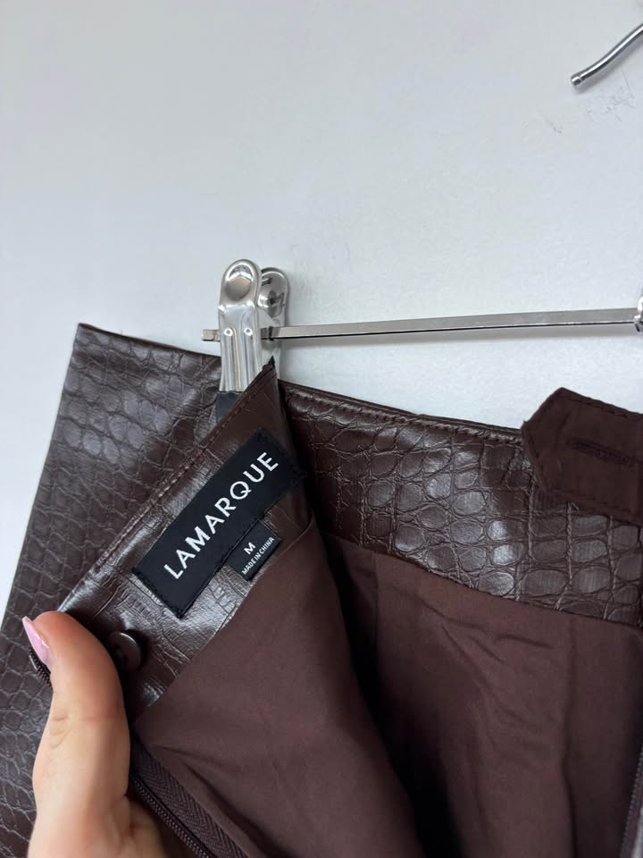 Lamarque Faux Leather Brown Set - size medium