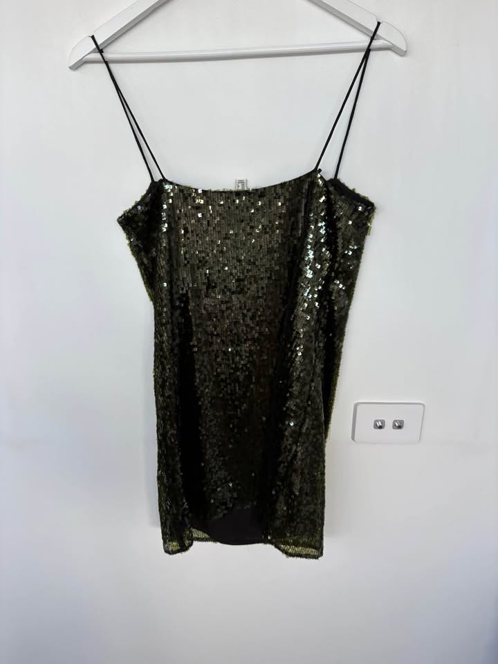 Shona Joy Sequin Mini - size 8