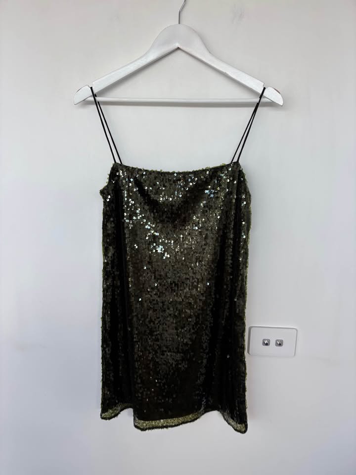 Shona Joy Sequin Mini - size 8