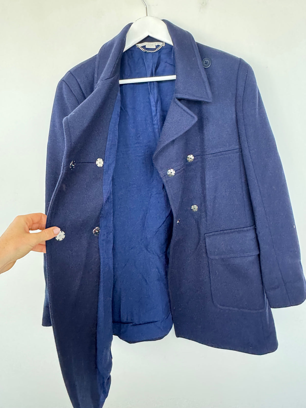 Stella McCartney Navy Coat - Size 46 (14-16)