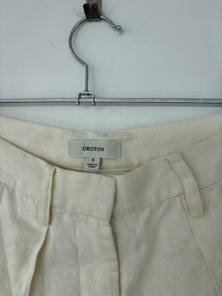 Oroton Linen Pants - size 8