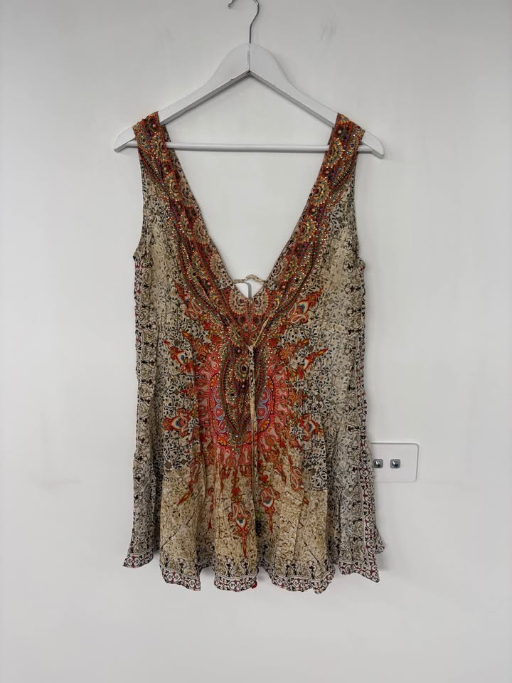 Camilla Silk Mini Dress - one size