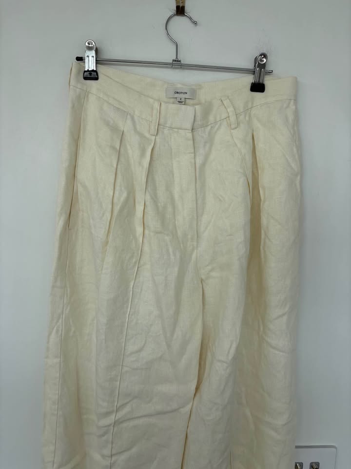 Oroton Linen Pants - size 8