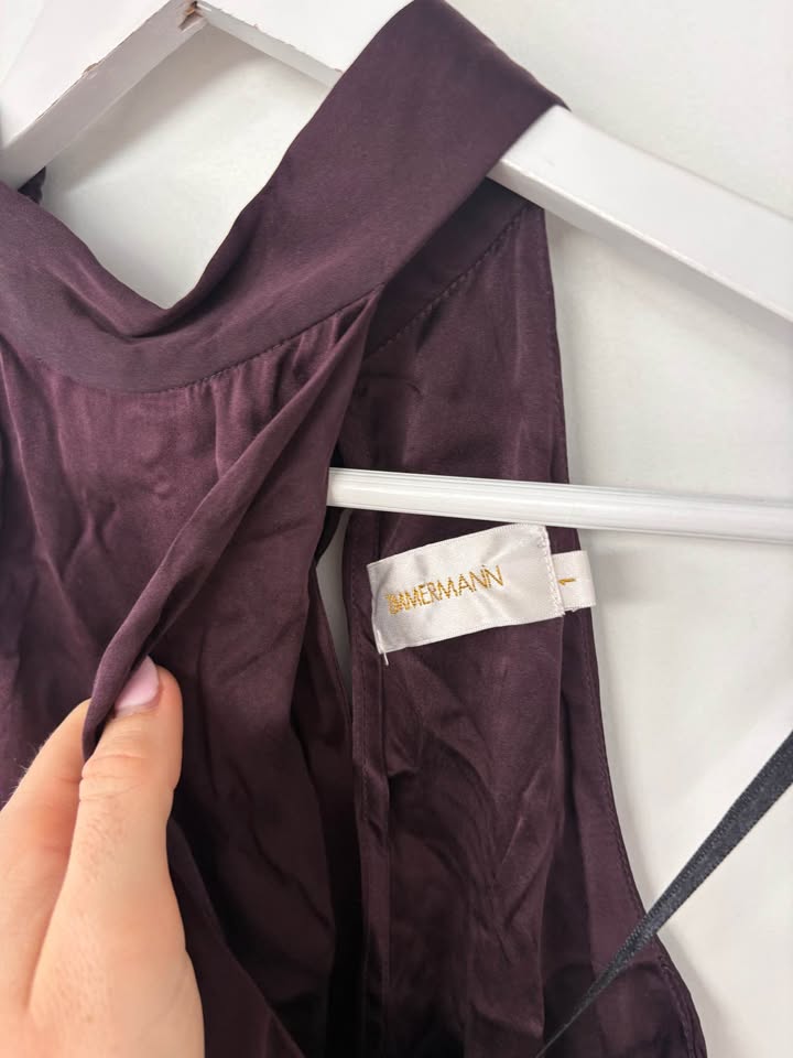 Zimmermann Plum Maxi Dress Silk - size 1