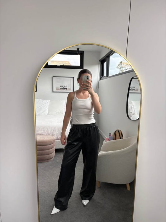 Elka Collective Faux Leather Pants - size 8