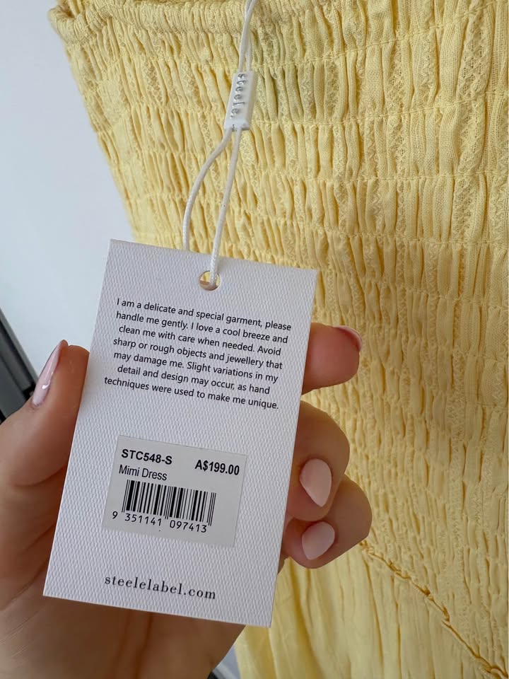 Steele Yellow Dress - size medium BNWT