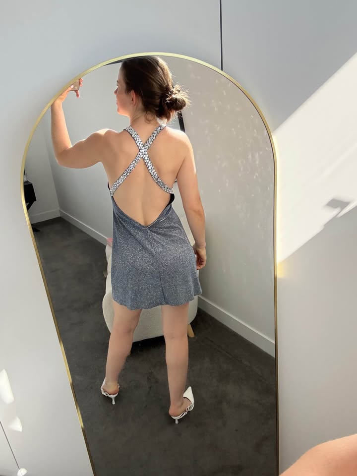 Pat Boa Mini Dress - size 6