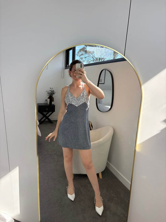 Pat Boa Mini Dress - size 6