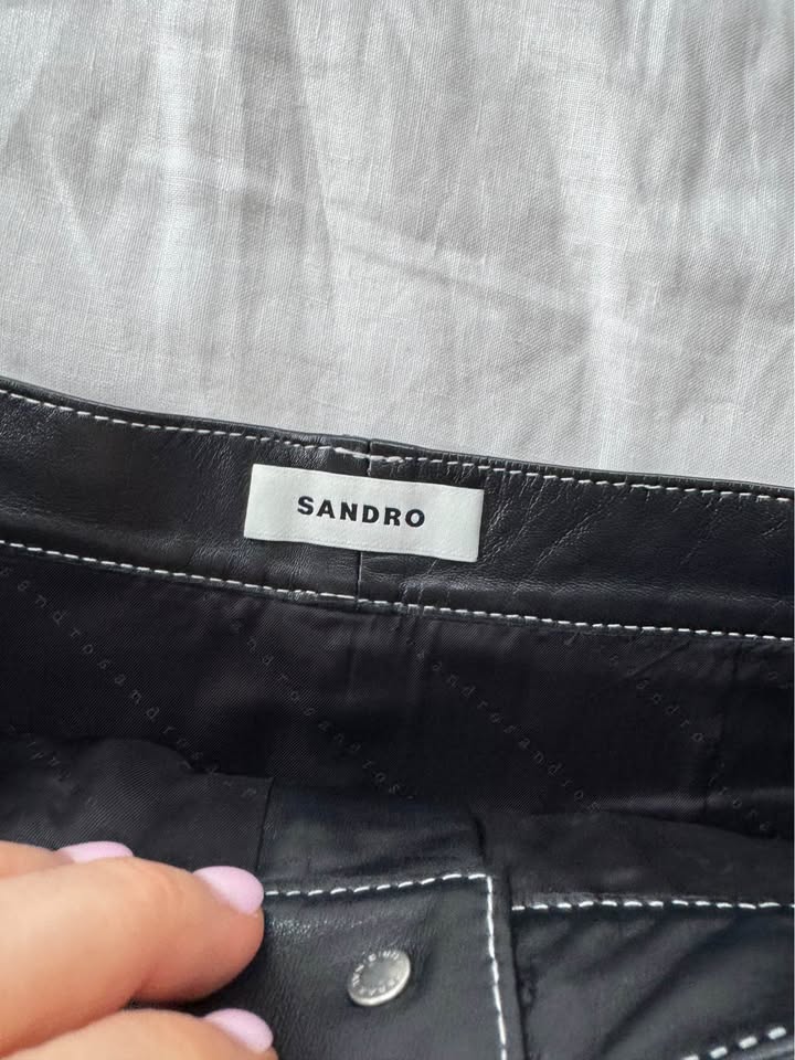 Sandro Leather Skirt - size 38 (10)