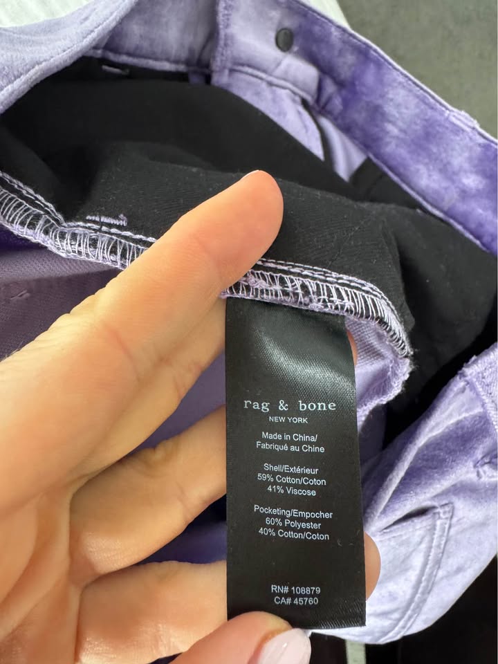 Rag & Bone Velvet Pants - size 6 (10)