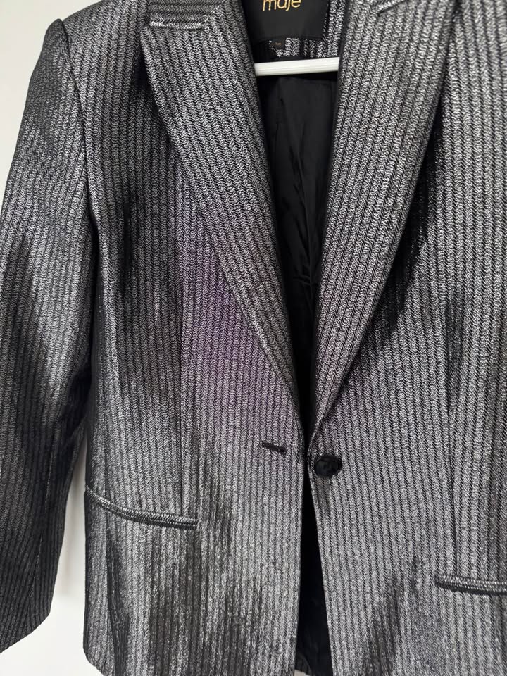 Maje Silver Blazer - size 36