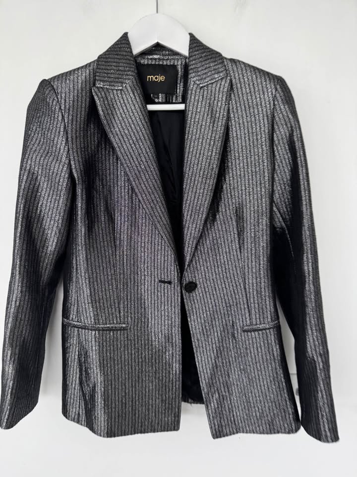 Maje Silver Blazer - size 36