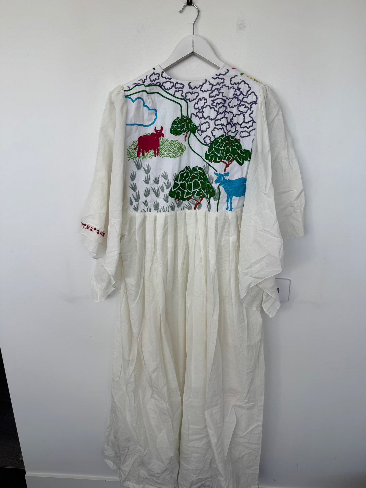 Kilometre Paris Embroidered Cotton Dress - Size O/S