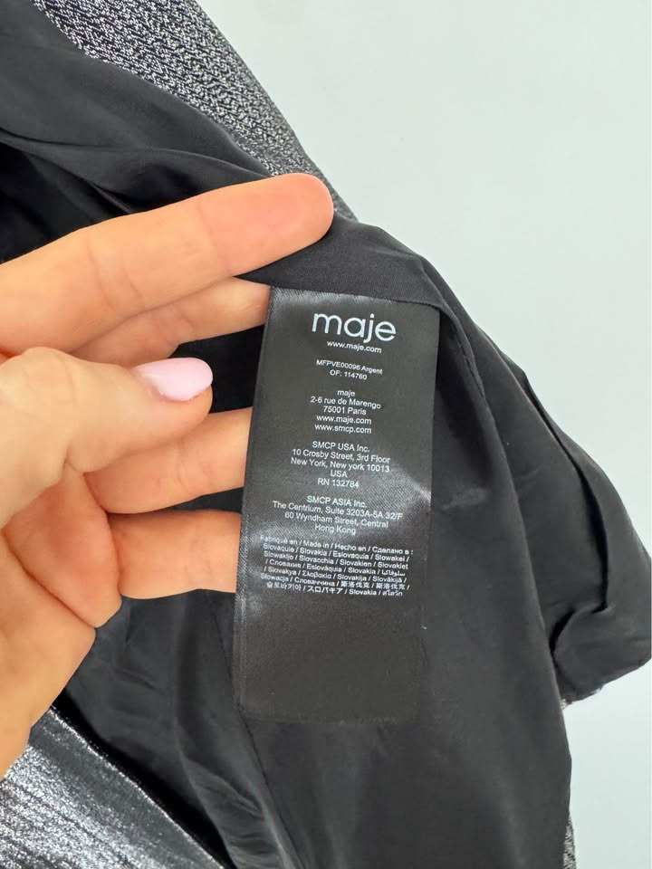 Maje Silver Blazer - size 36