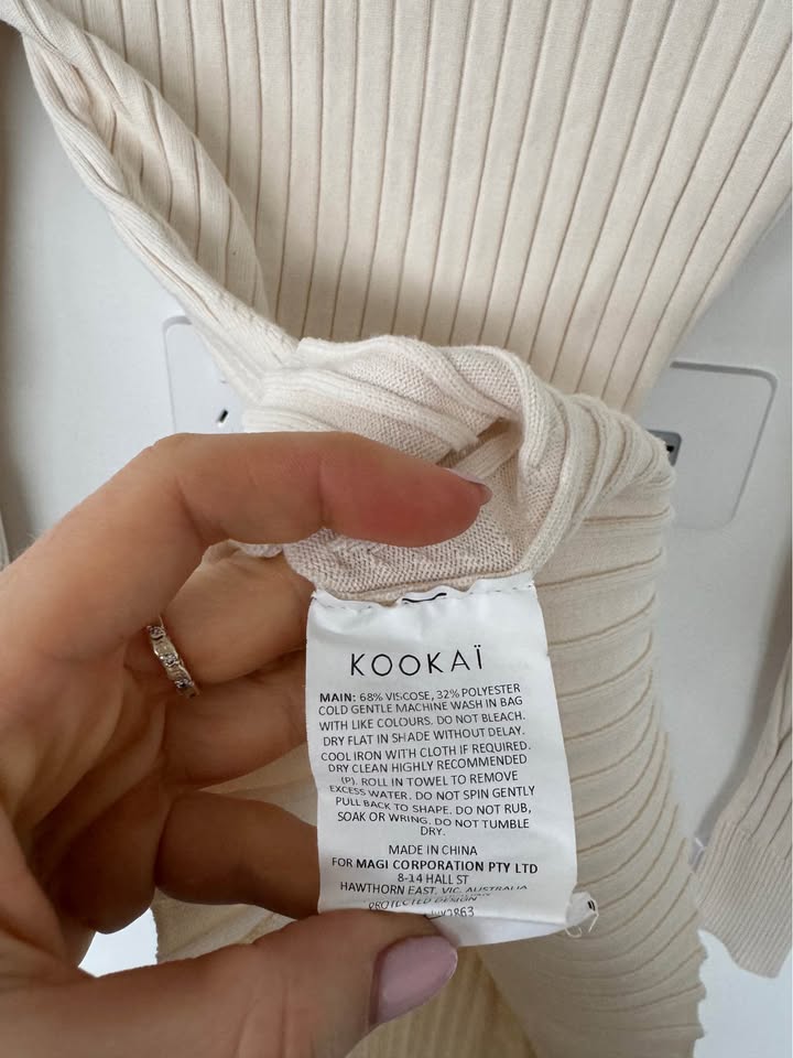 Kookai Zip Up Top - size 6