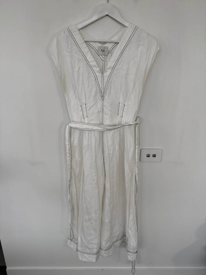 Aje Linen Dress - size 6