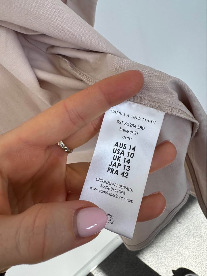 Camilla and Marc Shirt - size 14