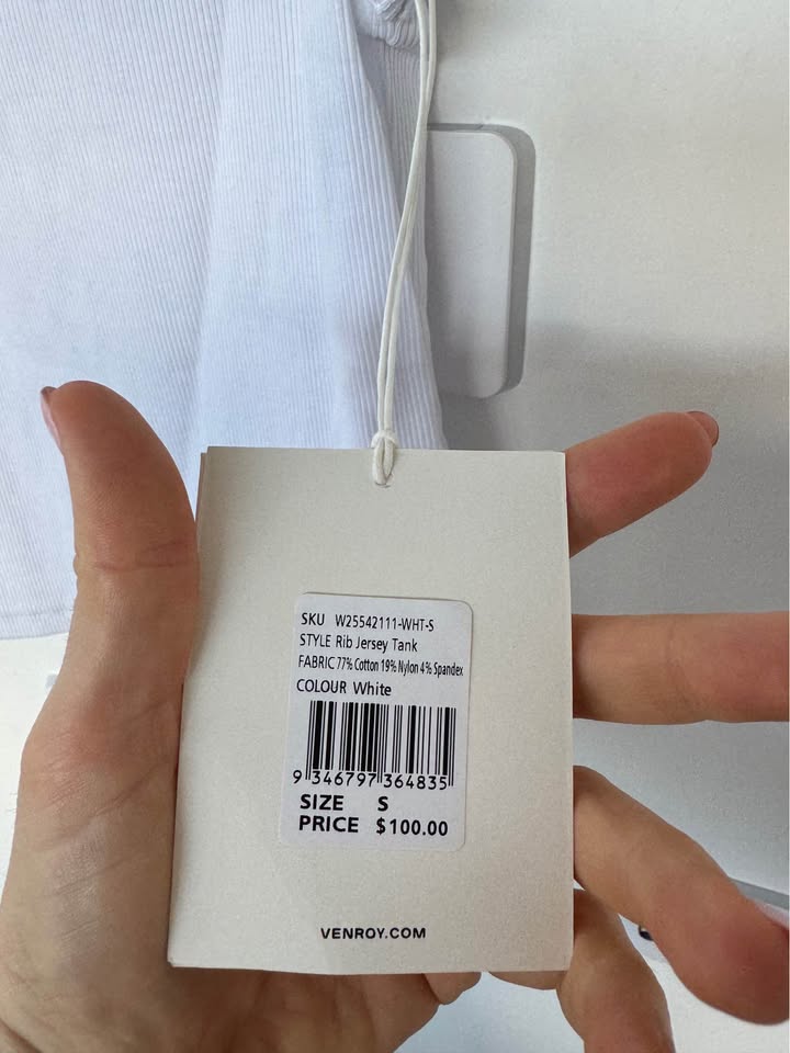 Venroy Tank - size small BNWT