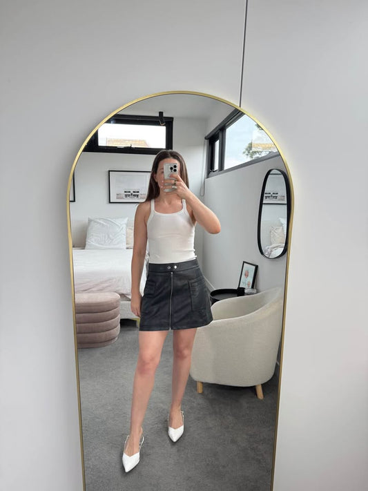 Free People Leather Skirt - size 4 (8)