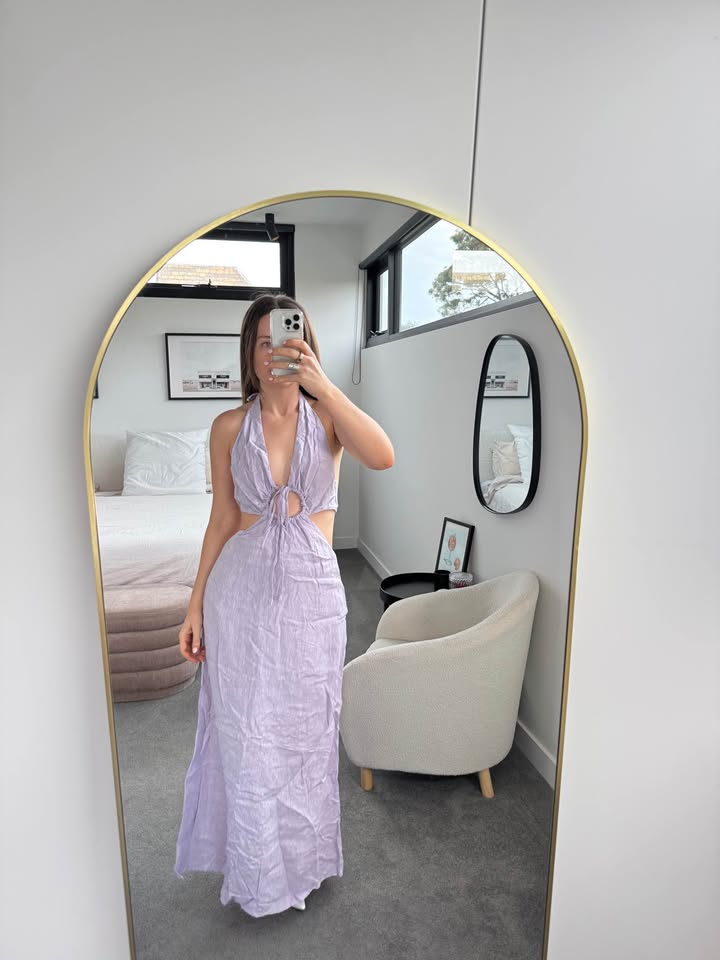 Bondi Born Linen Maxi Dress - size medium