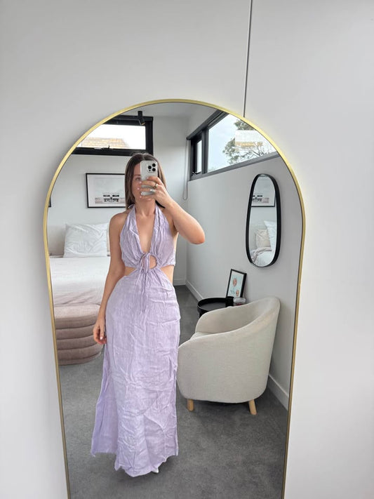 Bondi Born Linen Maxi Dress - size medium