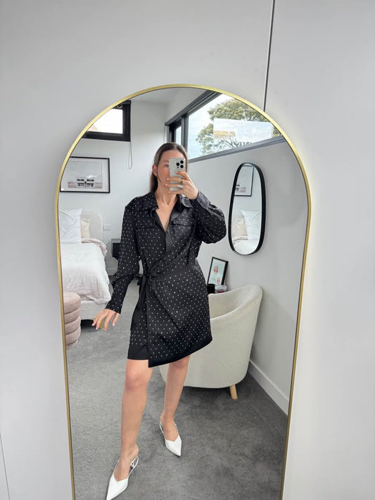 Maje Wrap Dress - size 42 (large)