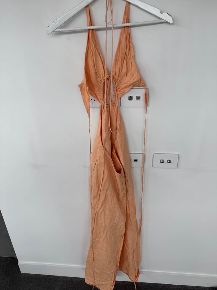 Bondi Born Linen Maxi Dress - size medium