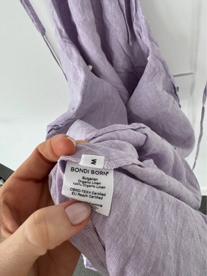 Bondi Born Linen Maxi Dress - size medium