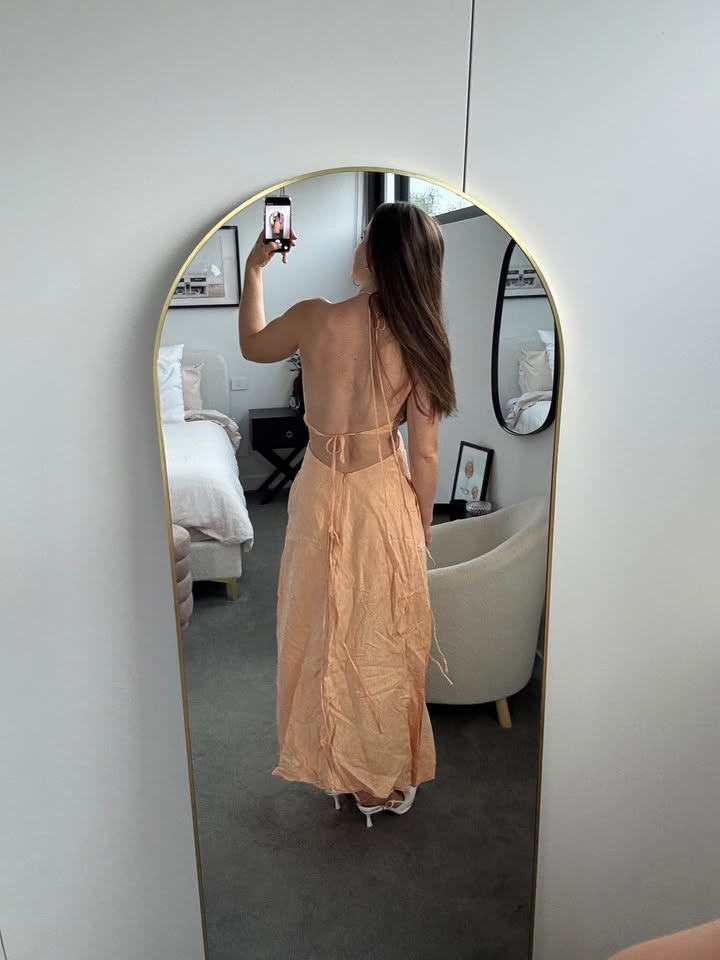 Bondi Born Linen Maxi Dress - size medium