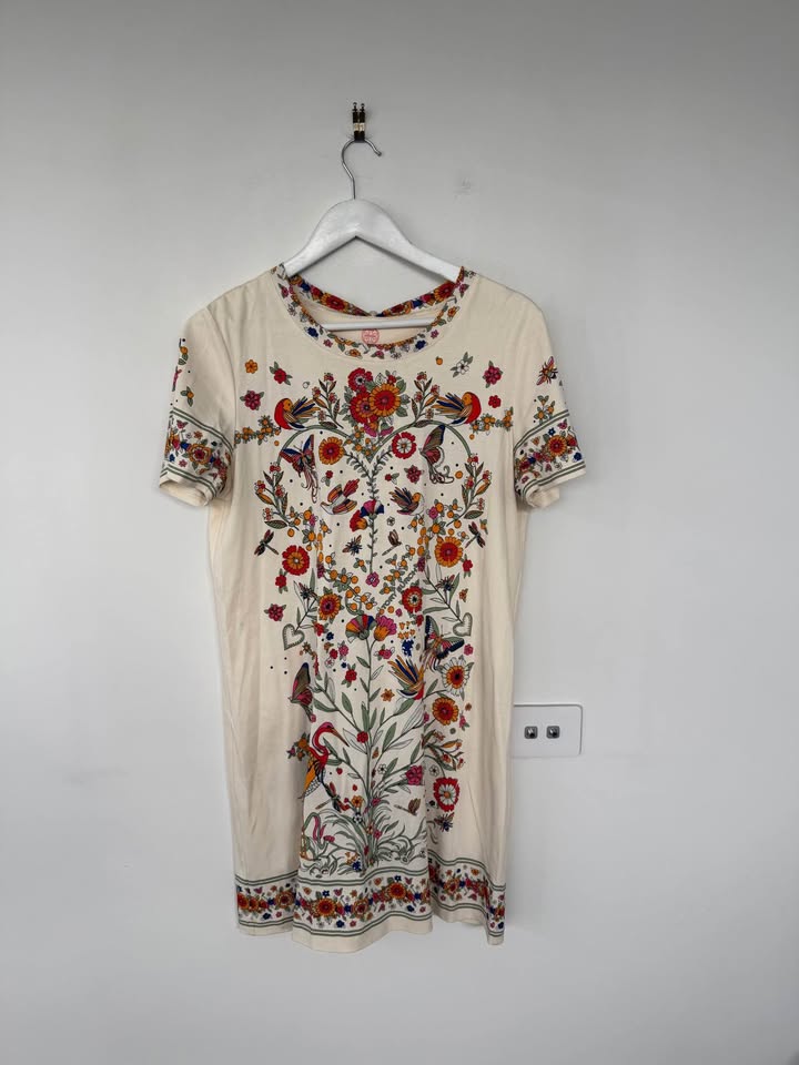 Tory Burch  Dress w silk scarf - size large