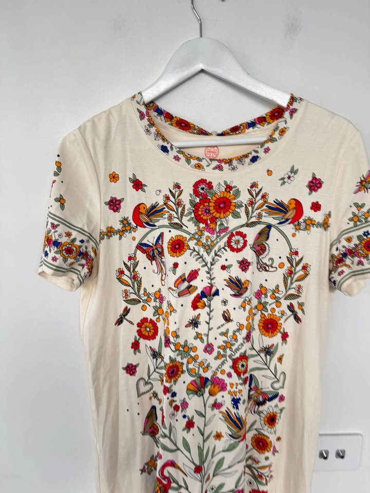 Tory Burch  Dress w silk scarf - size large