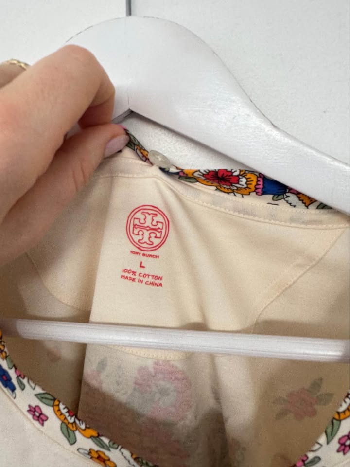 Tory Burch  Dress w silk scarf - size large
