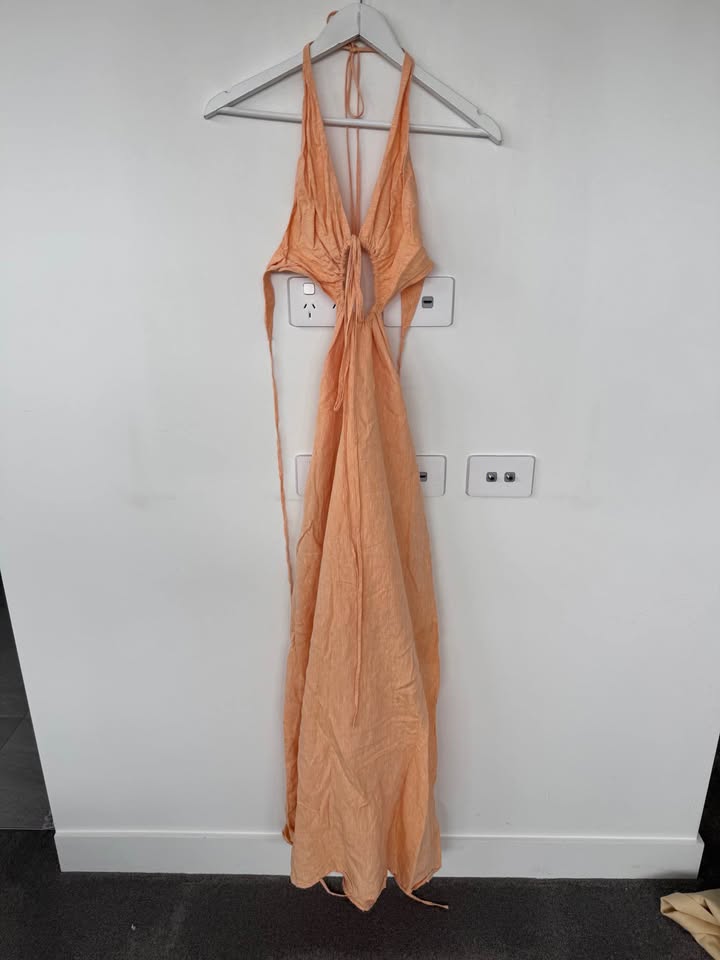 Bondi Born Linen Maxi Dress - size medium