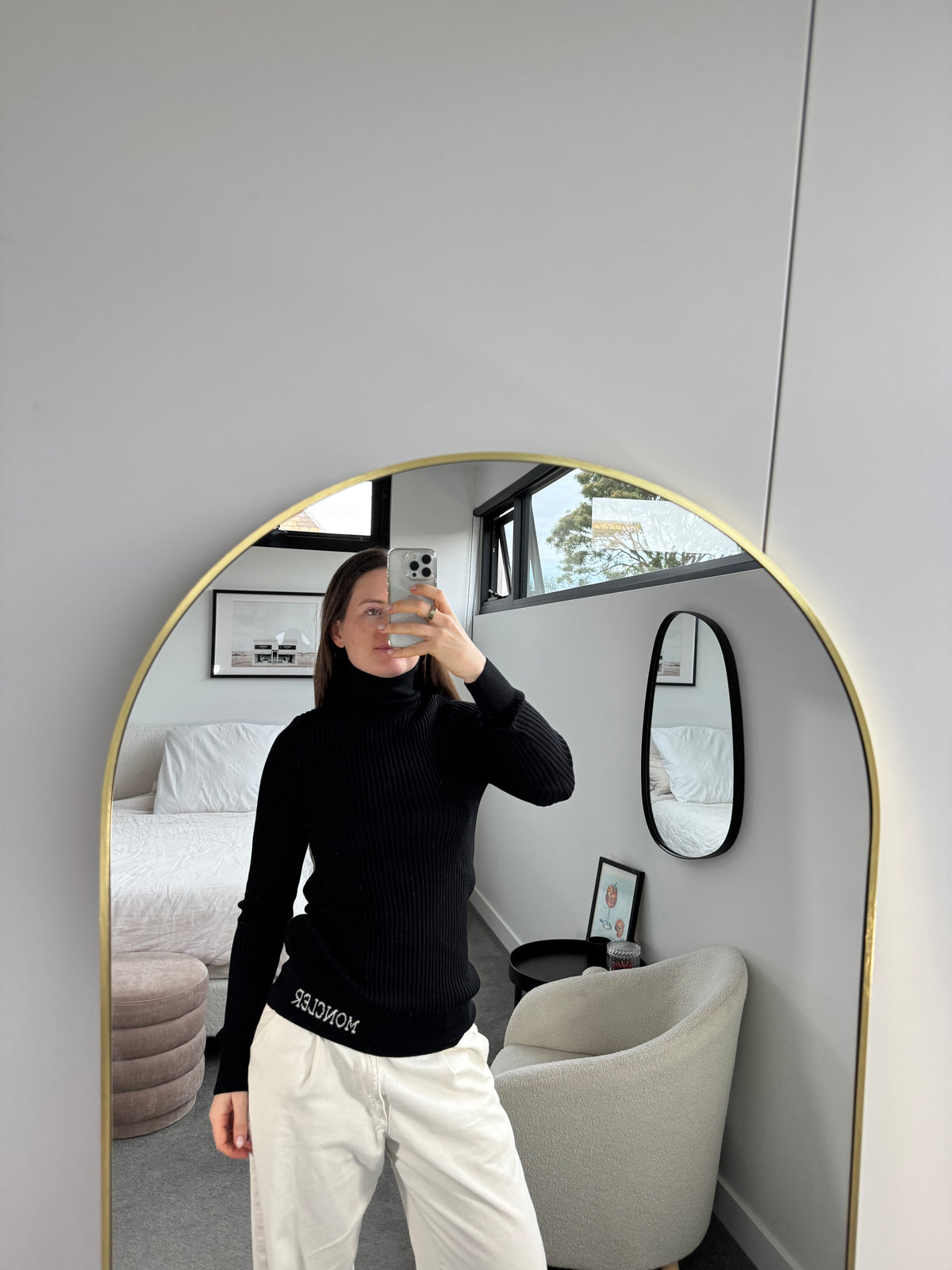 Moncler Black Turtleneck Knit - Size XL