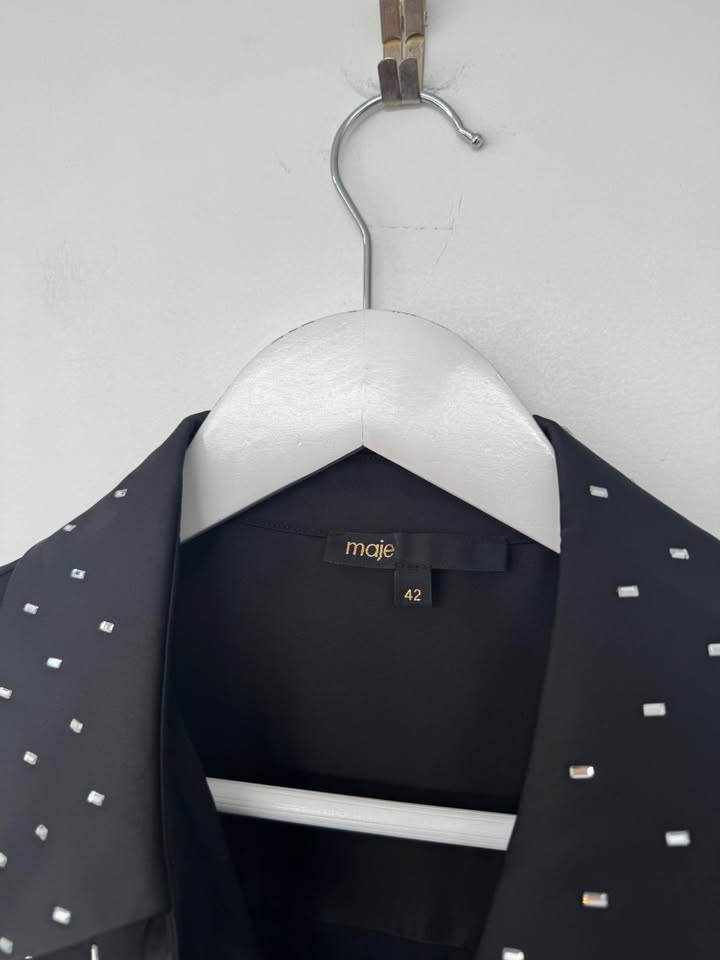Maje Wrap Dress - size 42 (large)
