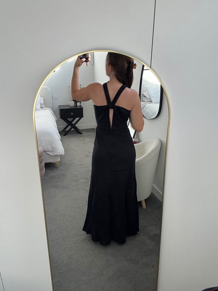 Sheike Linen Maxi Dress - size 8